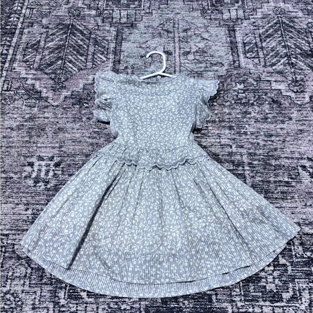 Elegant Kids Blue Dress with Ruffles